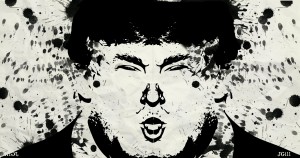 Trump Blot, Rorshach, inkblot, editorial, political cartoon