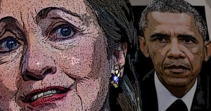 HIllary Clinton, Obama, Bill Clinton, economy, election, illustration