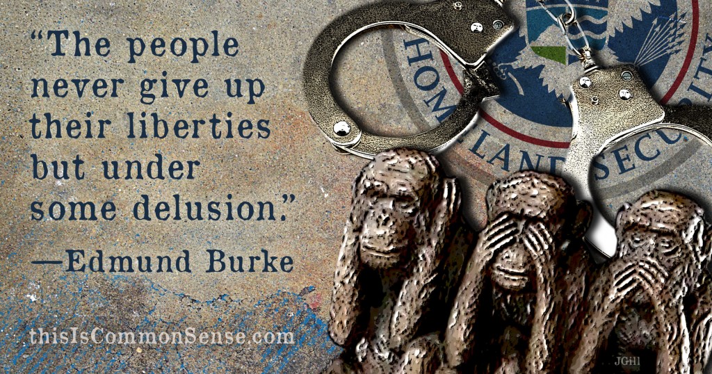 Edmund Burke – “The people never give up their liberties but…”