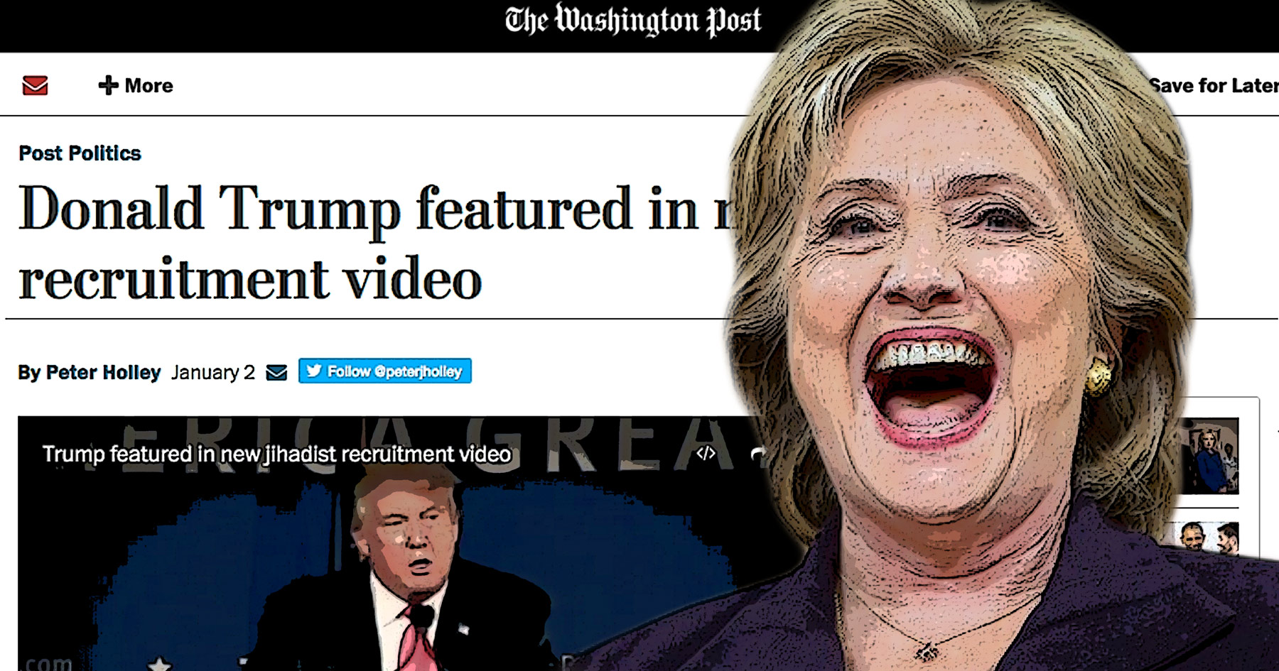 Hillary Clinton, Donald Trump, Washington Post, Bias, video, Common Sense, illustration