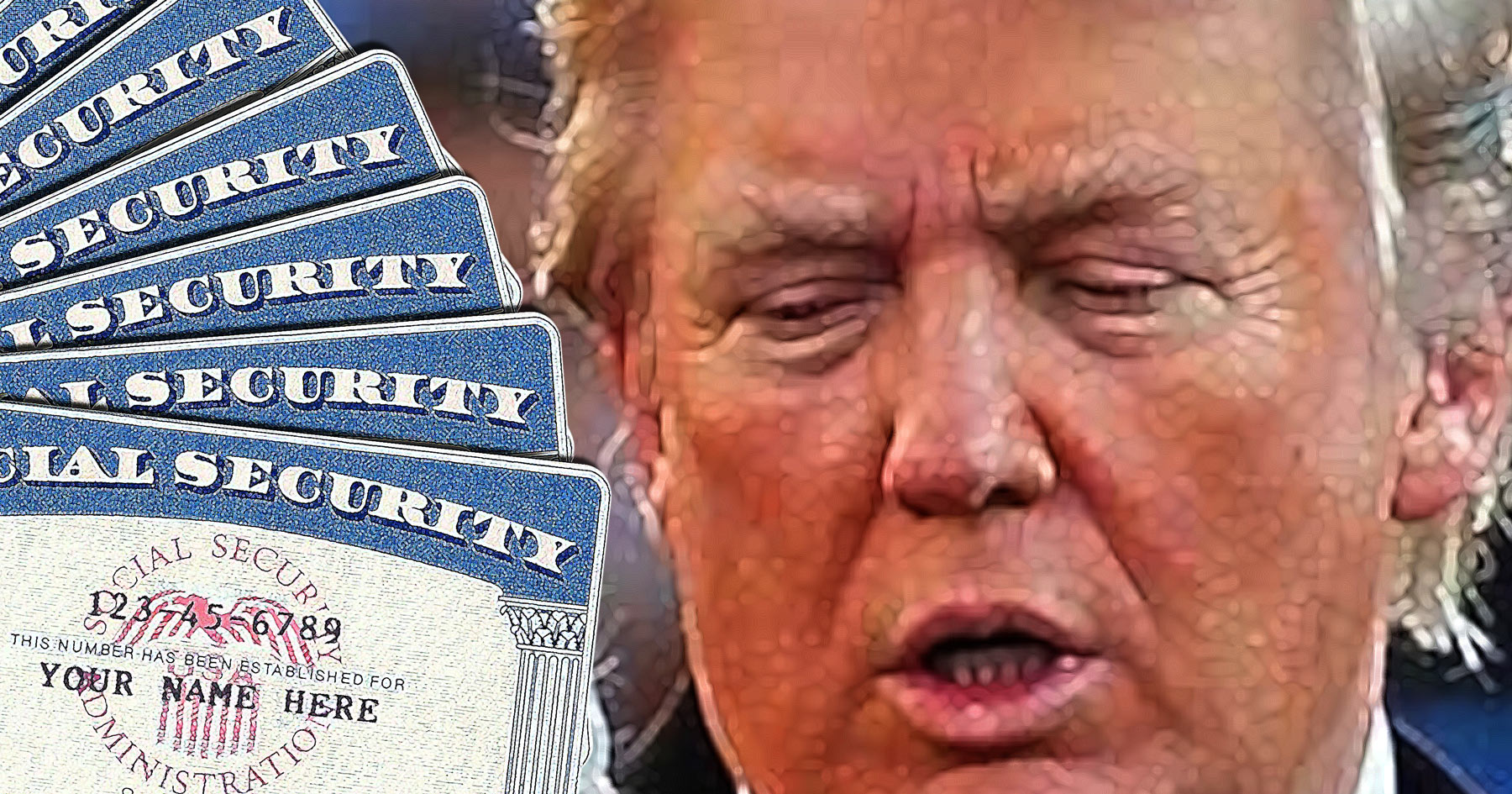 Donald Trump, Presidential, Social Security, illustration