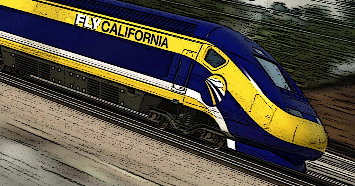 California, high speed, rail, boondoggle, waste, illustration