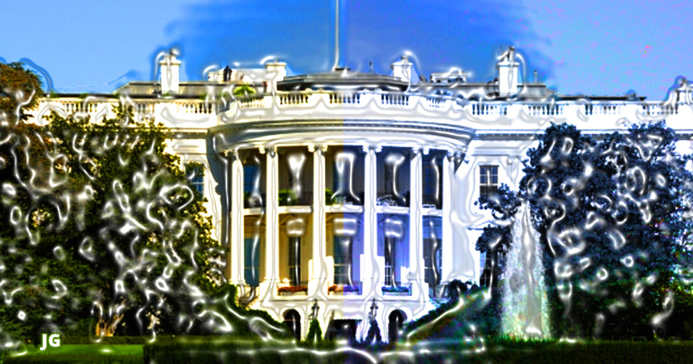teflon, white house, Hillary Clinton, Obama, corruption, illustration