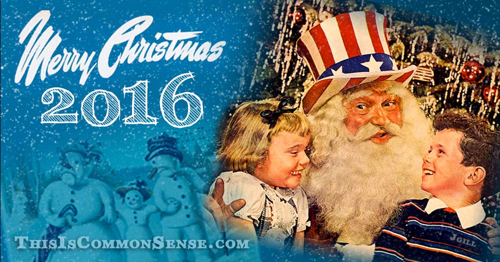 Christmas, Common Sense, American, freedom, Paul Jacob, patriotic, citizen, illustration, Christmas Card