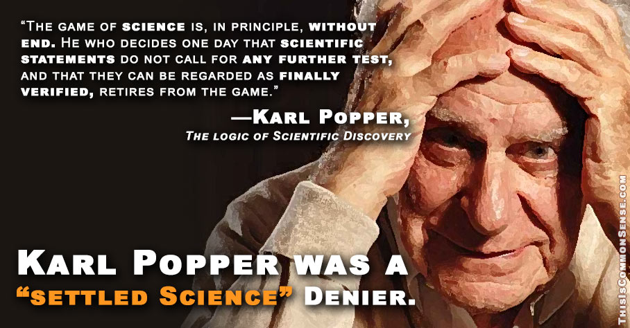 Karl Popper, meme, science, settled