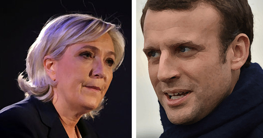 Emmanuel Macron, Marine Le Pen, France, French, elections, immigration, government,
