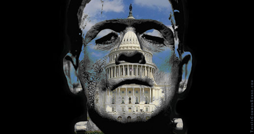 Frankenstein, monster, shut down, shutdown, Congress, government, deep state