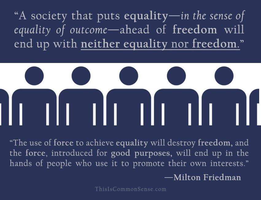 equality, freedom, Milton Friedman