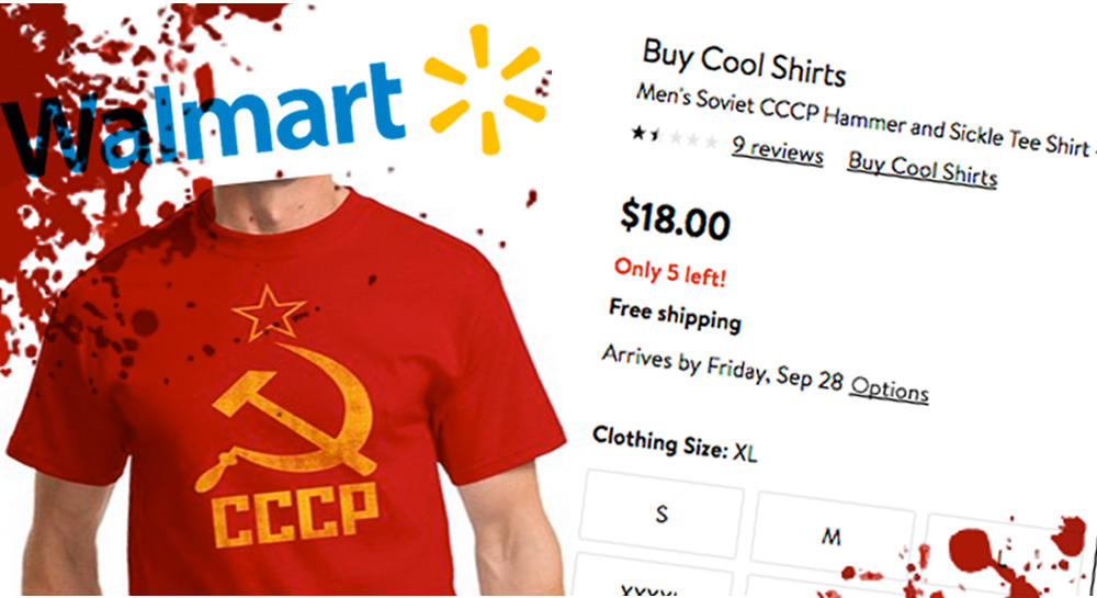 Walmart, hammer and sickle, USSR, mass murder, socialism, communism, cool