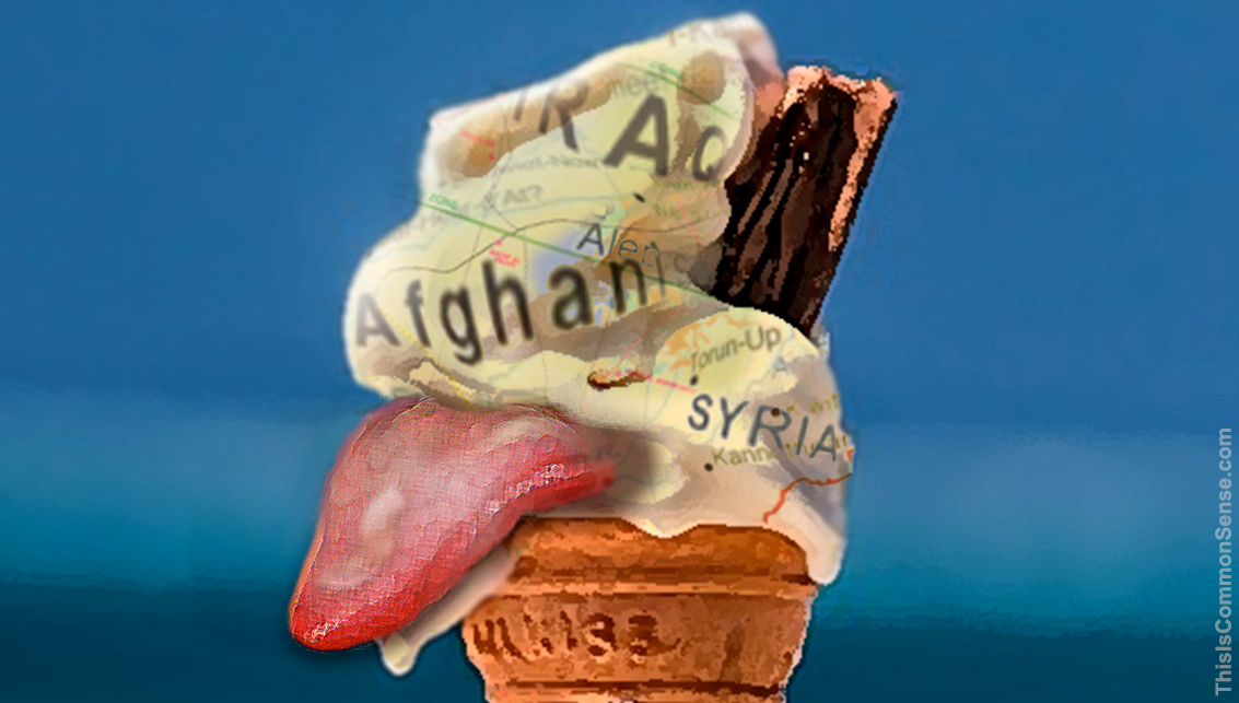 self licking ice cream, war, foreign policy, government