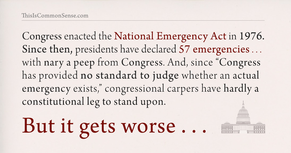 NEA, 1976, National Emergenncy Act, Congress, standards,