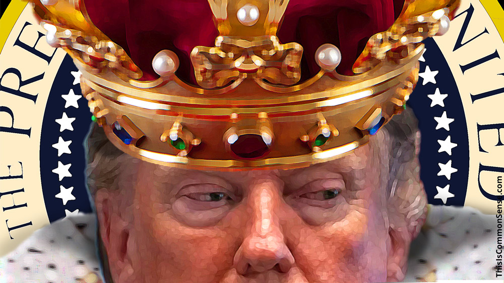 Donald Trump, Imperial Presidency, President, crown,
