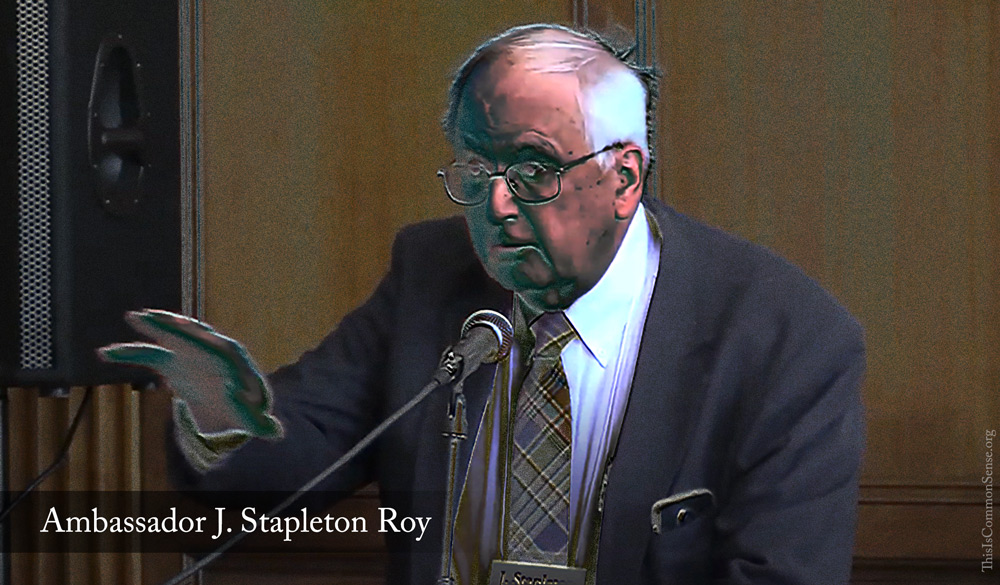 Stapleton Roy, former U.S. Ambassador to the People’s Republic of China, Hong Kong,