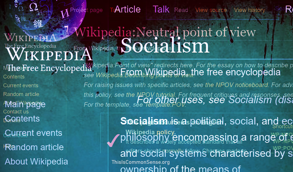 Wikipedia, socialism, neutrality