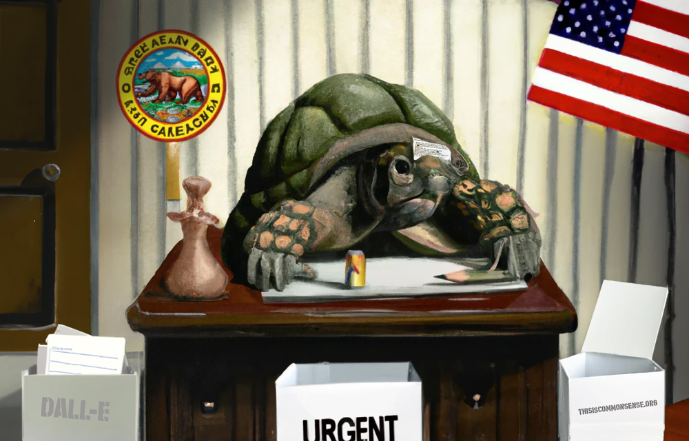 tortoise, California vote counting