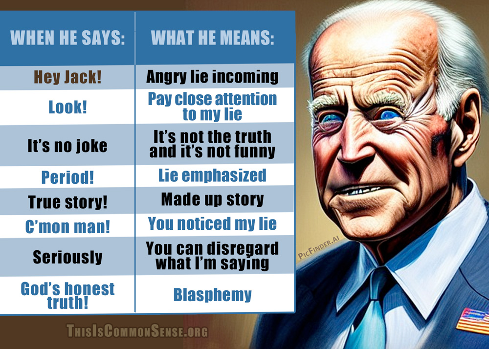 Joe Biden, lies