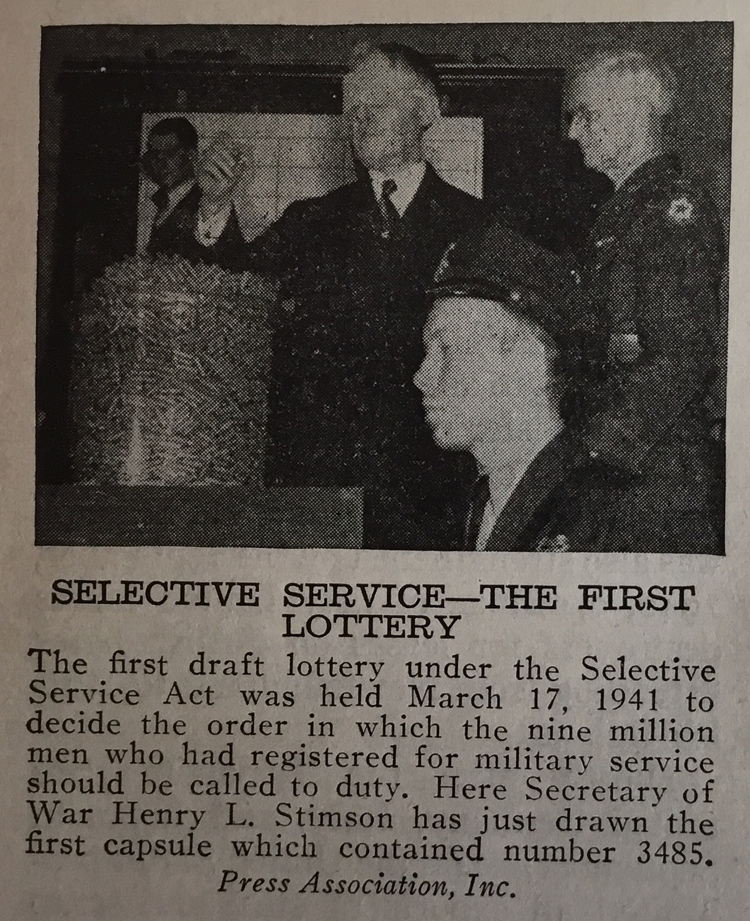 selective service, conscription, draft, lottery
