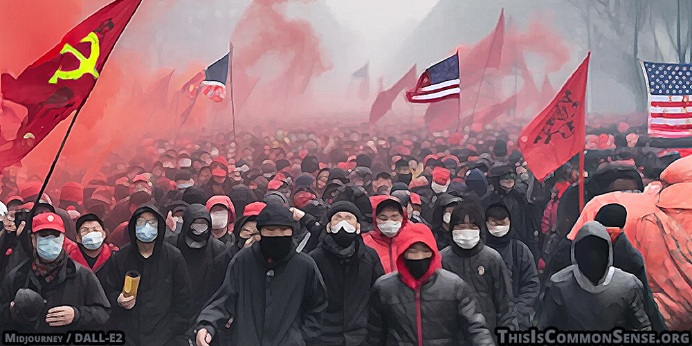 red guard, America, United States, antifa, revolution