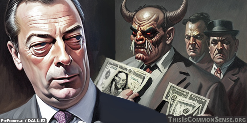 Nigel Farage, gangsters, banksters, censorship