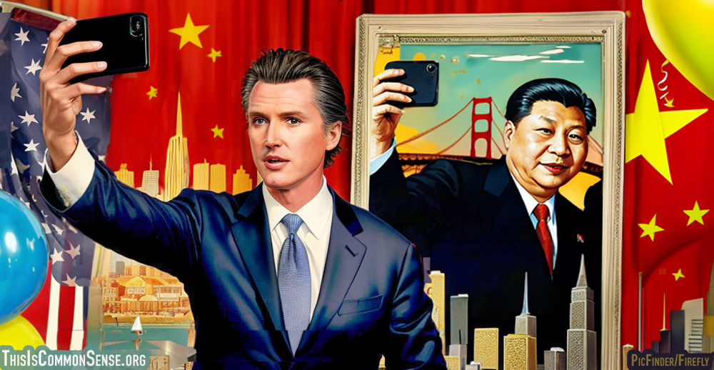 Gavin Newsom, Ji Jinping, China, San Francisco, propaganda