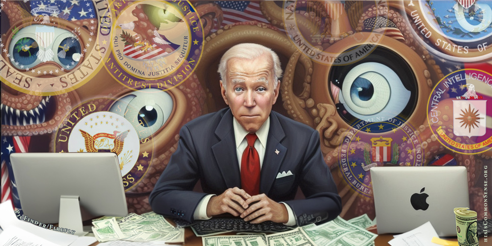 monopoly octopus, Joe Biden, Apple
