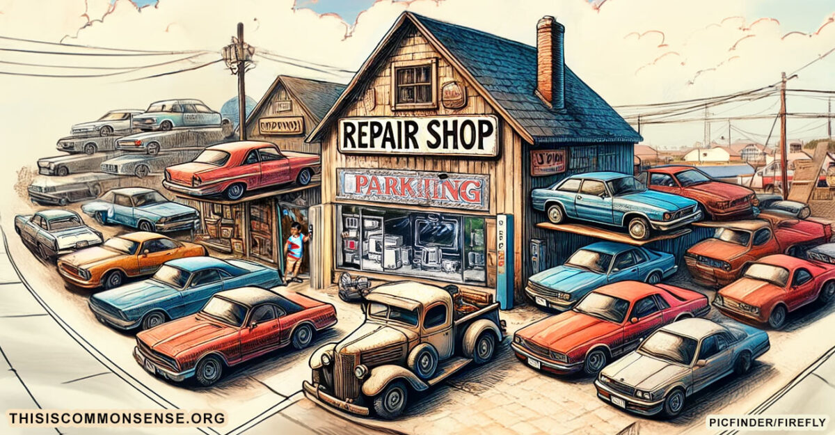 repair shop parking