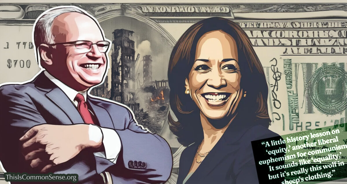 Kamala Harris, Tim Walz, Marxism, socialism, equity, stock, capital gains tax