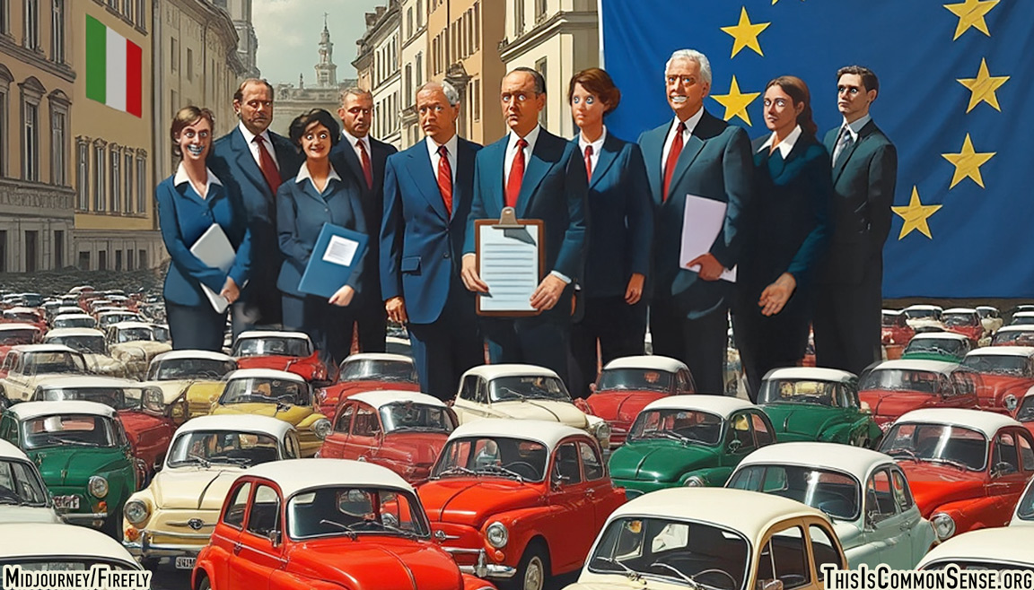 EU, European Union, Italy, cars, green new deal, global warming, climate change, bureaucrats