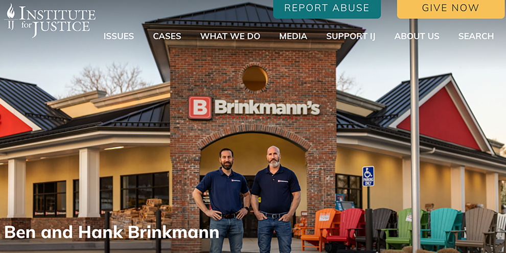 Brinkmann's, Institute for Justice, IJ, property