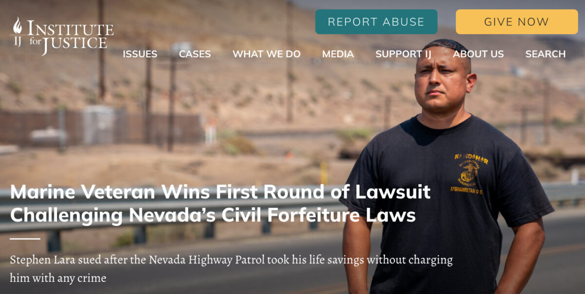 Nevada, civil asset forfeiture