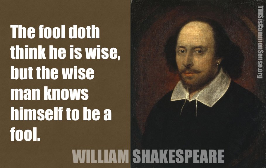William Shakespeare, wisdom