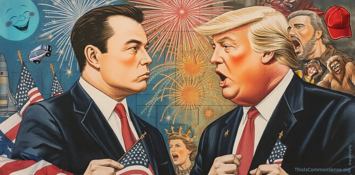 Elon Musk, Donald Trump, MAGA, duopoly, third party