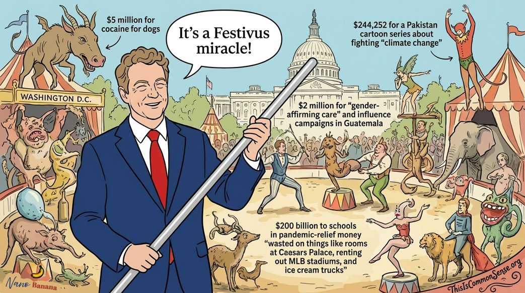 Festivus, Christmas, Rand Paul, government waste