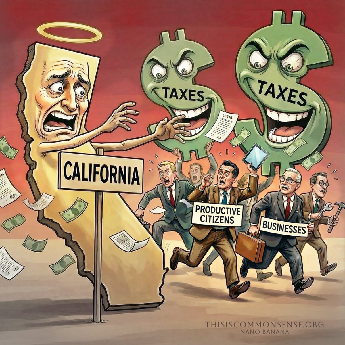 California, taxes, wealth, government