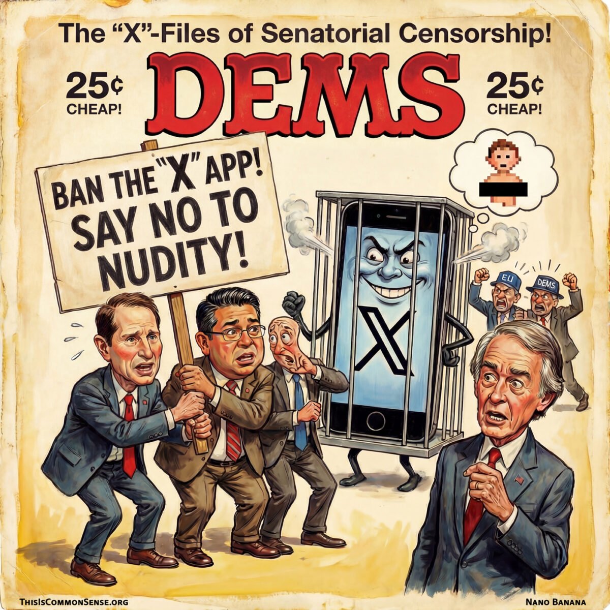 DEMS, censorship, Senate, EU, X, Twitter