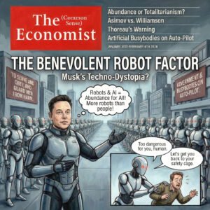 robots, Elon Musk, dystopia, utopia, totalitarianism, benevolence