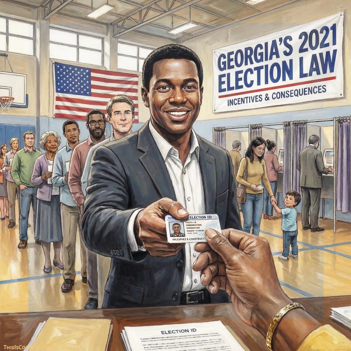 Georgia, election law, race, consequences, voter ID