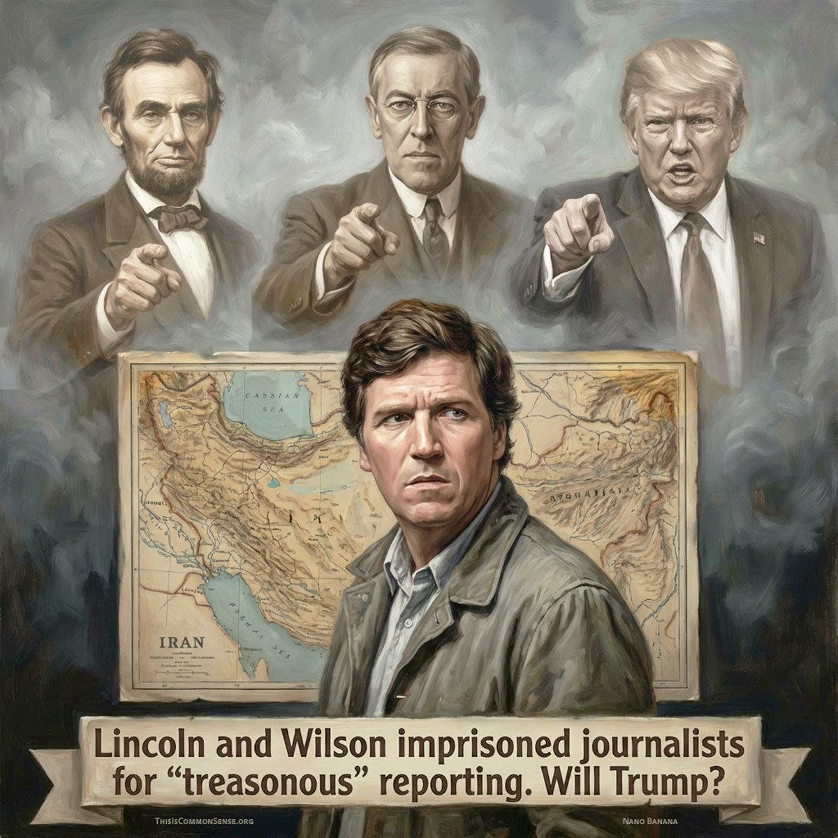 Tucker Carlson, Iran, Trump, free speech, censorship, foreign policy