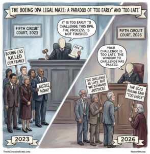 Boeing, justice, liability, crony