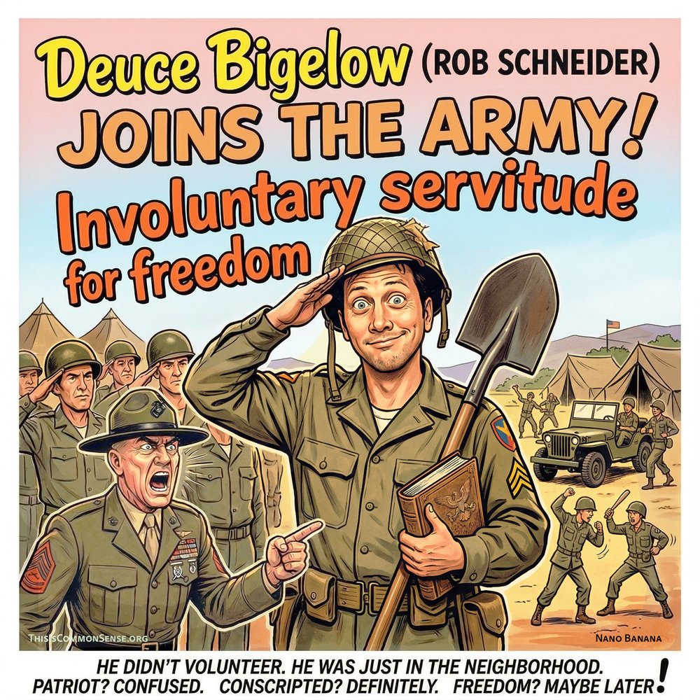 Rob Schneider, the draft, conscription, freedom