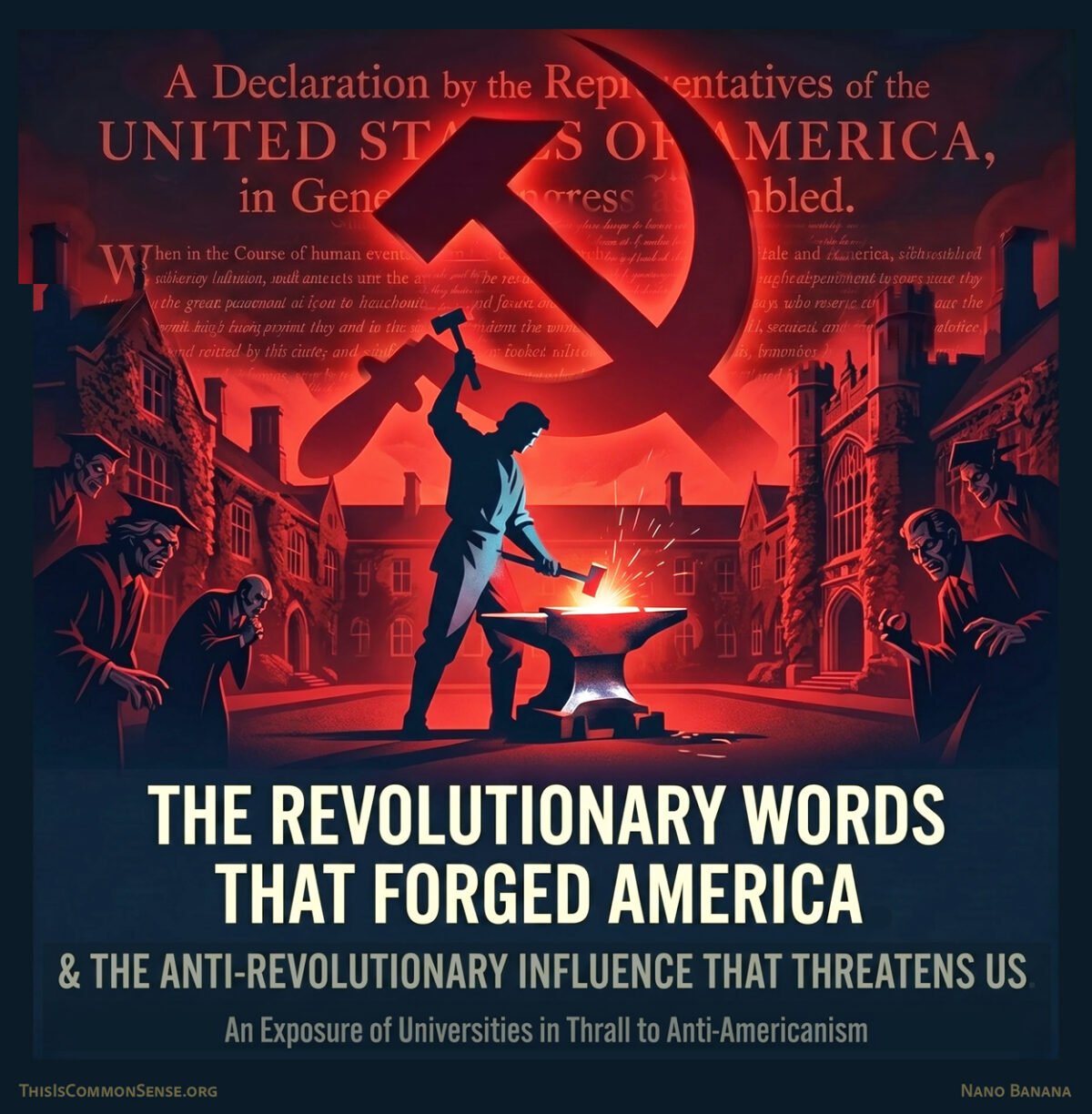 Declaration of Independence, freedom, communism, leftism, universities, education, schools, anti-Americanism