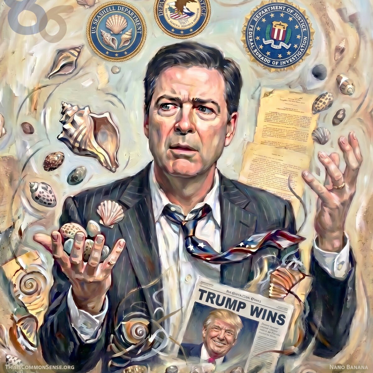 FBI, Federal Bureau of Investigation, James Comey, 86, sea shells