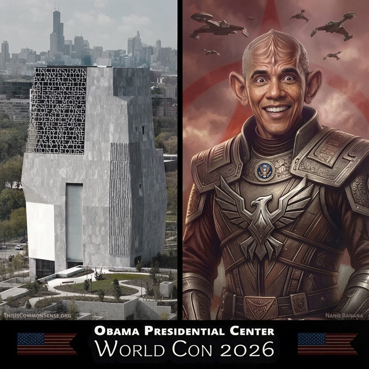 Barack Obama, president, monument, Klingon, Obama Presidential Center, Chicago
