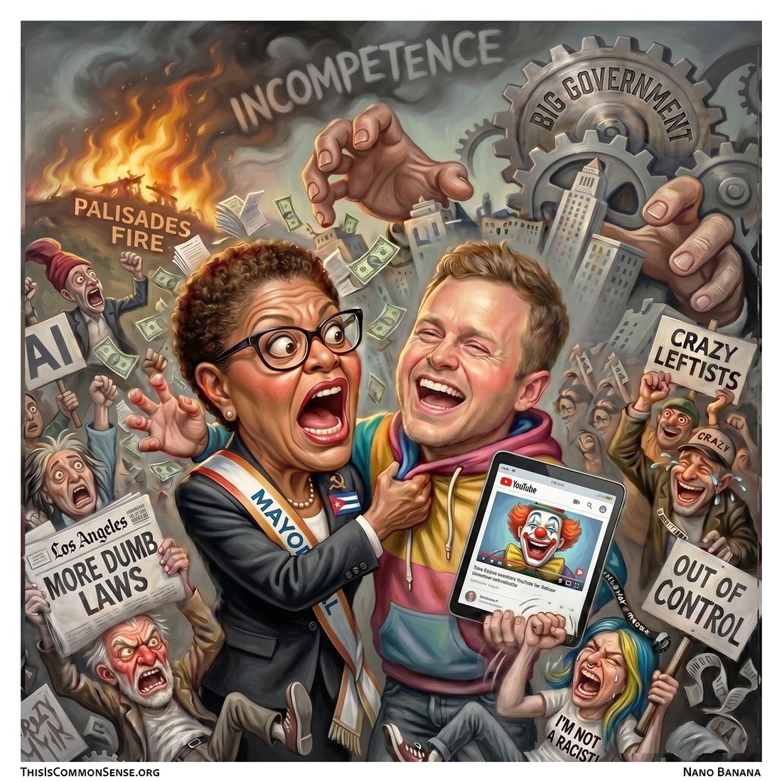Spencer Pratt, Karen Bass, Los Angeles, mayor, election, AI