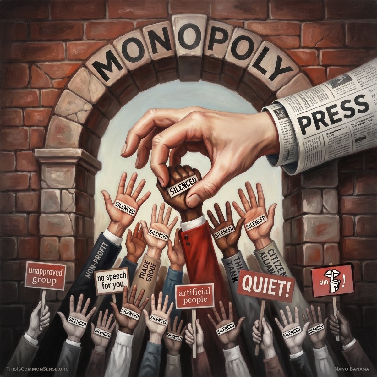 free speech, censorship, Citizens United, press freedom, corporations