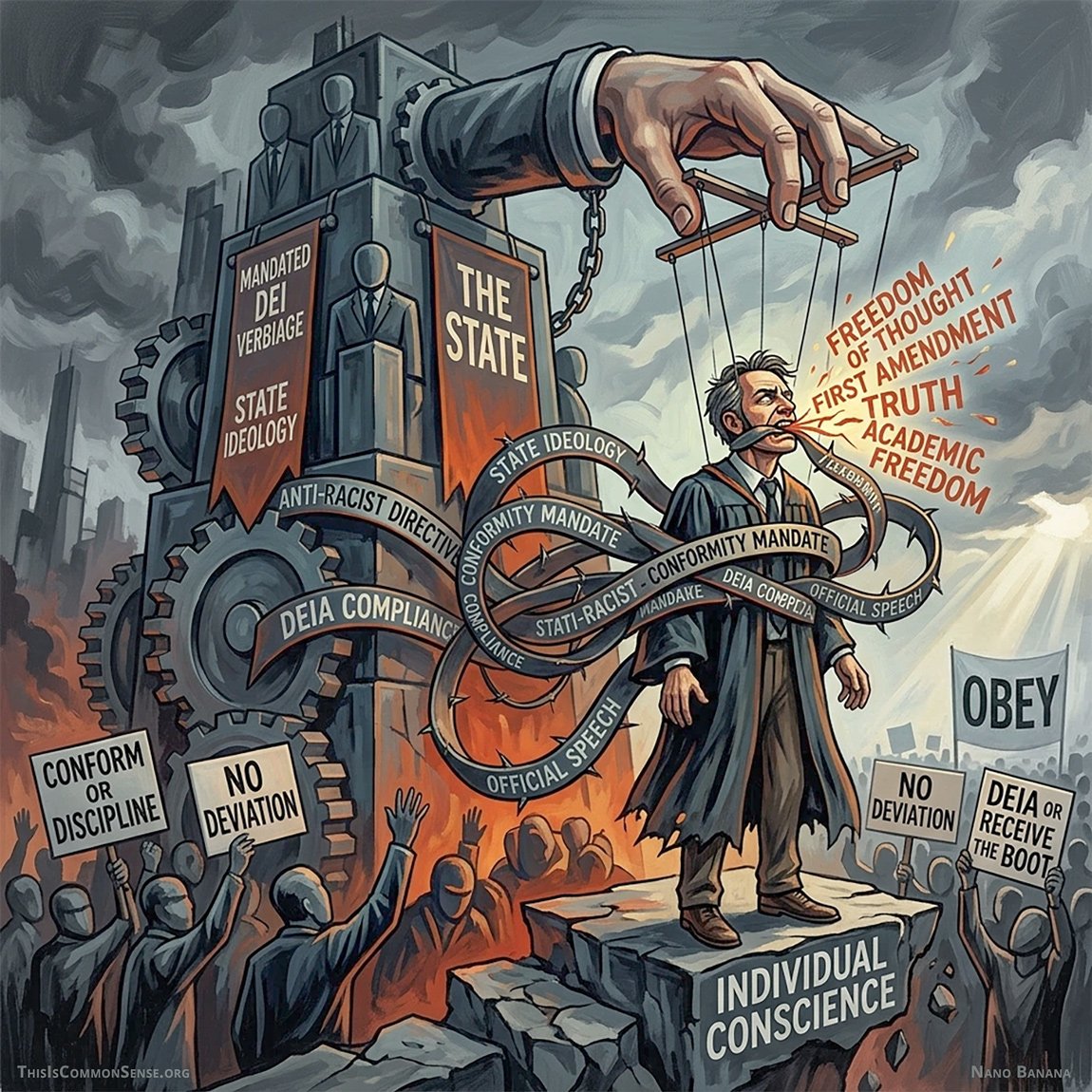 DEI, first amendment, free speech, compelled speech, freedom, academia