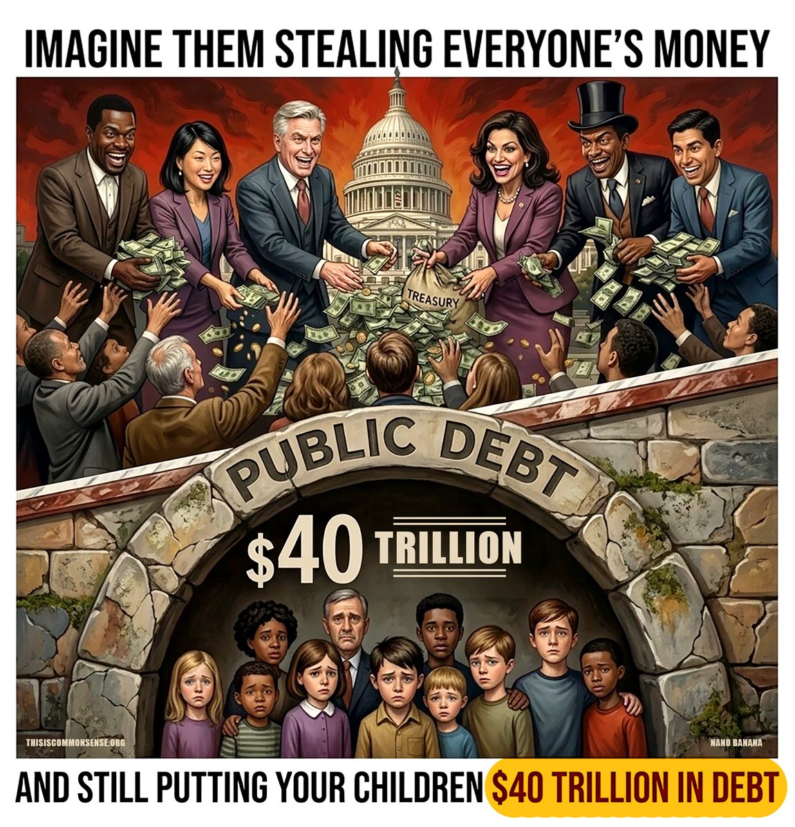 public debt, Congress, Trump, war