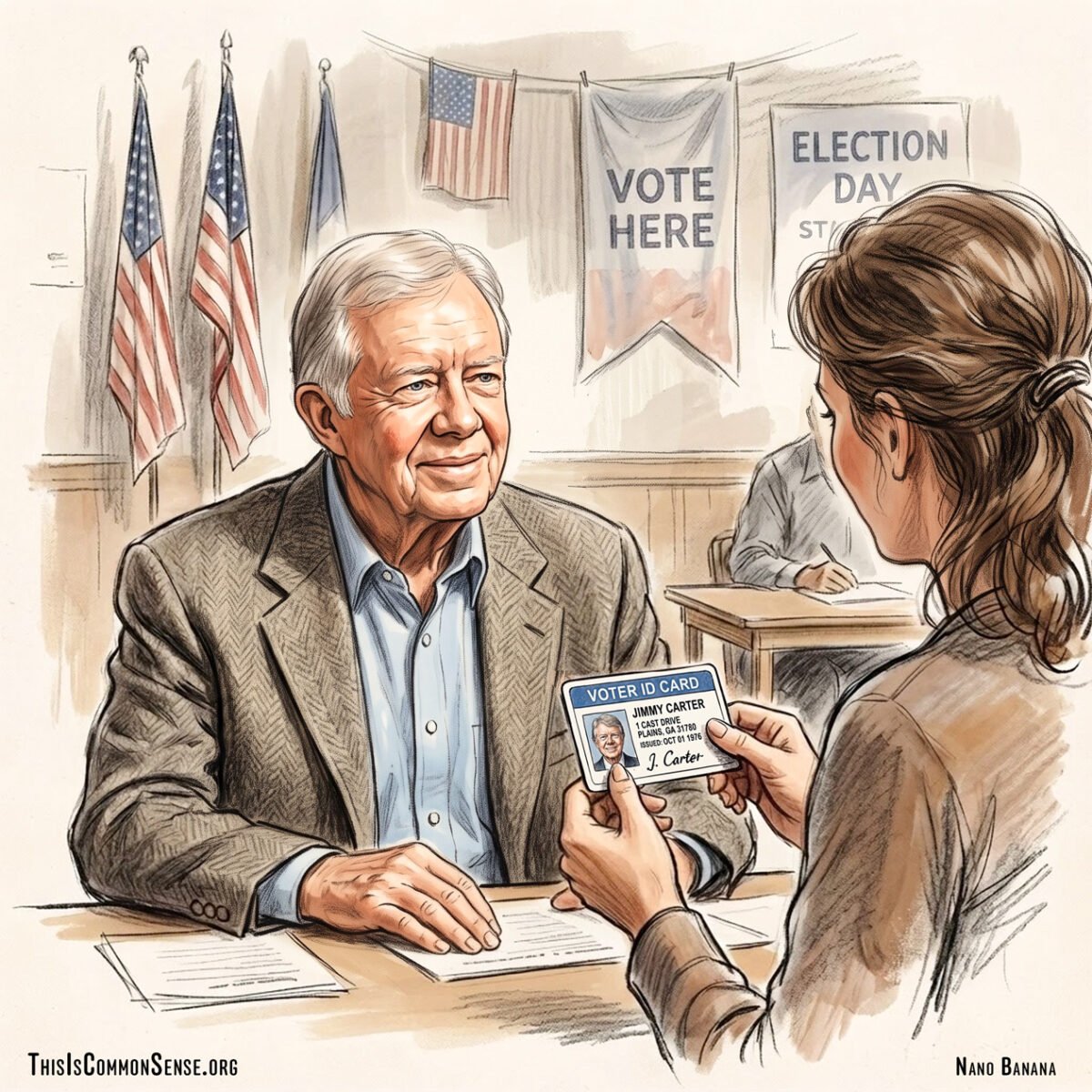 Jimmy Carter, voter ID, fraud, elections, democracy
