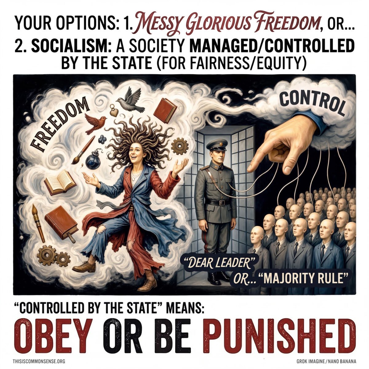 socialism, freedom, control, democracy