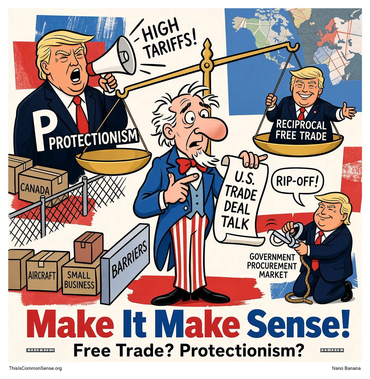 Trump, free trade, protectionism, tariffs,